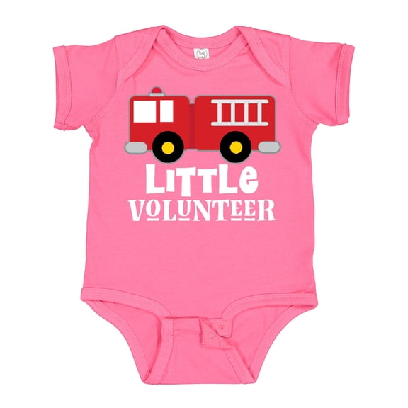 Inktastic Firefighter Childs Little Volunteer Boys or Girls Baby Bodysuit