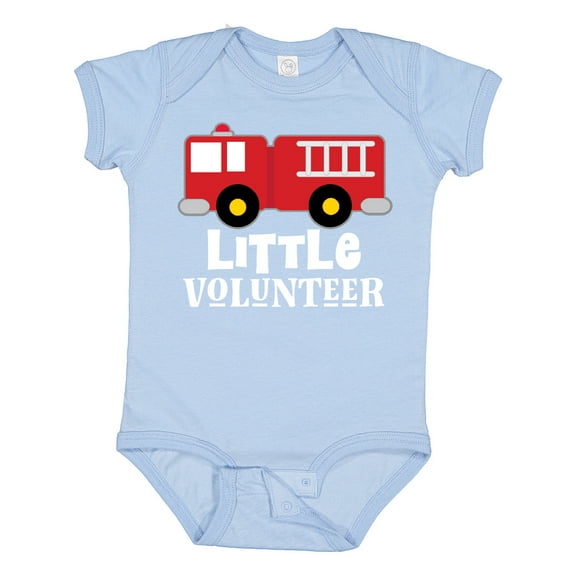 Inktastic Firefighter Childs Little Volunteer Boys or Girls Baby Bodysuit