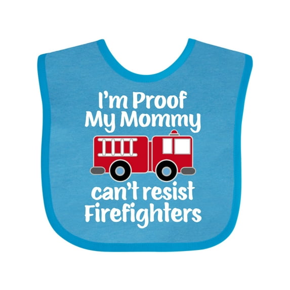 Inktastic Firefighter Daddy Baby Fireman Boys or Girls Baby Bib