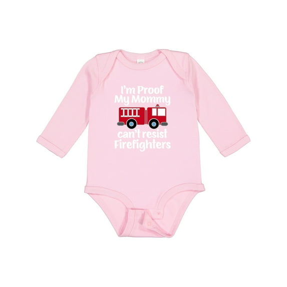 Inktastic Firefighter Daddy Baby Fireman Boys or Girls Long Sleeve Baby Bodysuit
