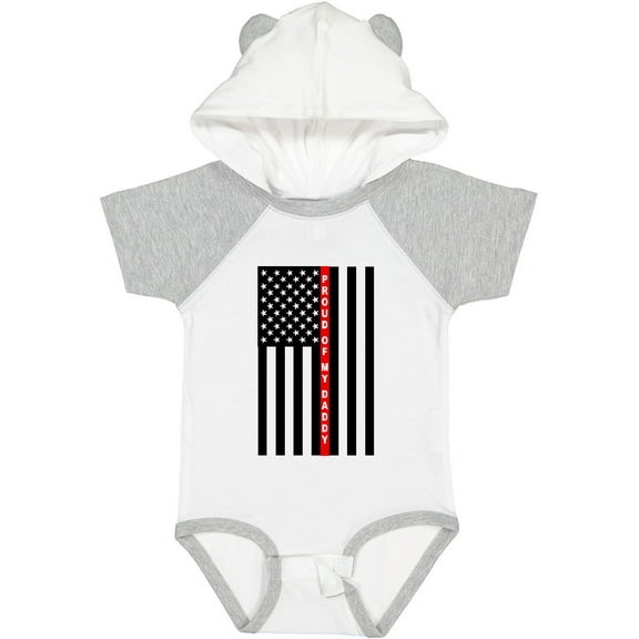 Inktastic Firefighter Daddy Flag Boys or Girls Baby Bodysuit