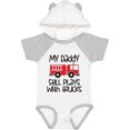 thumbnail image 1 of Inktastic Firefighter Daddy Plays with Trucks Boys or Girls Baby Bodysuit, 1 of 5