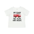 thumbnail image 1 of Inktastic Firefighter Daddy Plays with Trucks Boys or Girls Baby T-Shirt, 1 of 5