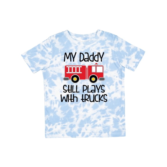 Inktastic Firefighter Daddy Plays with Trucks Boys or Girls Toddler T-Shirt