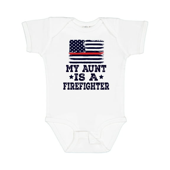 Inktastic Firefighter Flag Aunt Boys or Girls Baby Bodysuit