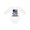 thumbnail image 1 of Inktastic Firefighter Flag Aunt Boys or Girls Long Sleeve Baby Bodysuit, 1 of 5