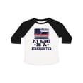 thumbnail image 1 of Inktastic Firefighter Flag Aunt Boys or Girls Toddler T-Shirt, 1 of 5