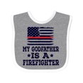 thumbnail image 1 of Inktastic Firefighter Godfather Fireman Boys or Girls Baby Bib, 1 of 4