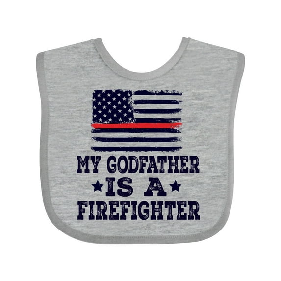 Inktastic Firefighter Godfather Fireman Boys or Girls Baby Bib