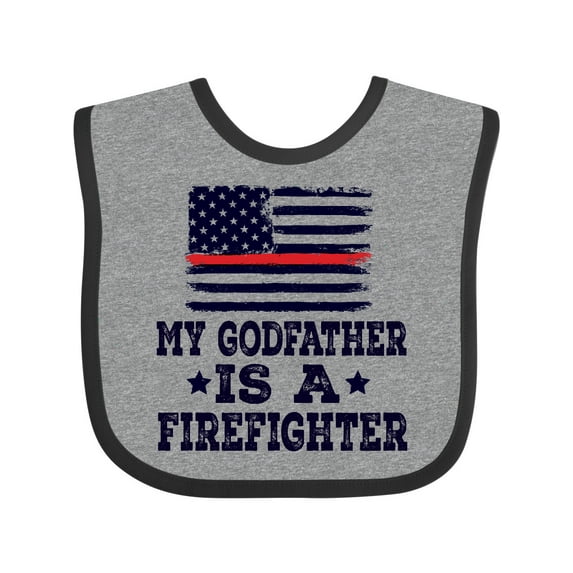 Inktastic Firefighter Godfather Fireman Boys or Girls Baby Bib
