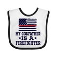 thumbnail image 1 of Inktastic Firefighter Godfather Fireman Boys or Girls Baby Bib, 1 of 4