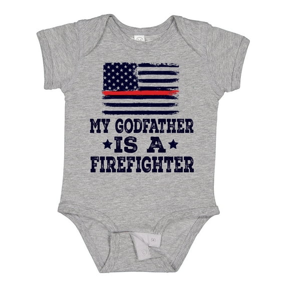 Inktastic Firefighter Godfather Fireman Boys or Girls Baby Bodysuit