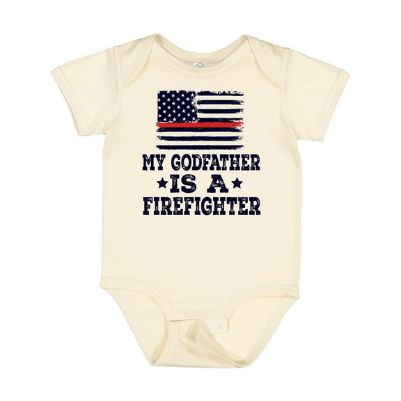 Inktastic Firefighter Godfather Fireman Boys or Girls Baby Bodysuit