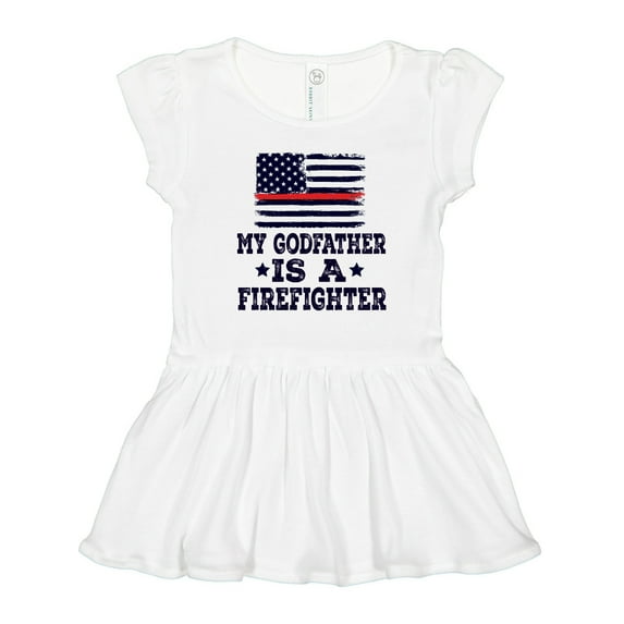 Inktastic Firefighter Godfather Fireman Girls Toddler Dress
