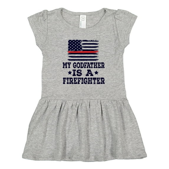 Inktastic Firefighter Godfather Fireman Girls Toddler Dress