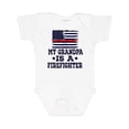 thumbnail image 1 of Inktastic Firefighter Grandpa Fireman Flag Boys or Girls Baby Bodysuit, 1 of 5