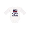 thumbnail image 1 of Inktastic Firefighter Grandpa Fireman Flag Boys or Girls Long Sleeve Baby Bodysuit, 1 of 5