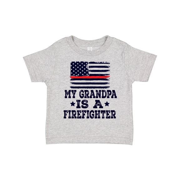 Inktastic Firefighter Grandpa Fireman Flag Boys or Girls Toddler T-Shirt