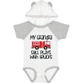 thumbnail image 1 of Inktastic Firefighter Grandpa Plays with Trucks Boys or Girls Baby Bodysuit, 1 of 5
