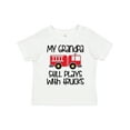 thumbnail image 1 of Inktastic Firefighter Grandpa Plays with Trucks Boys or Girls Toddler T-Shirt, 1 of 5
