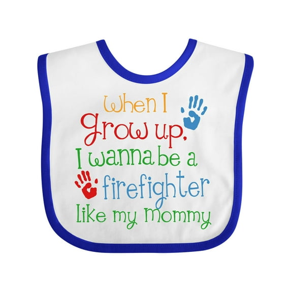 Inktastic Firefighter Like Mommy Boys or Girls Baby Bib
