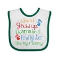 thumbnail image 1 of Inktastic Firefighter Like Mommy Boys or Girls Baby Bib, 1 of 4