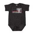 thumbnail image 1 of Inktastic Firefighter Red Line Flag Fireman Boys or Girls Baby Bodysuit, 1 of 5