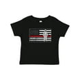 thumbnail image 1 of Inktastic Firefighter Red Line Flag Fireman Boys or Girls Toddler T-Shirt, 1 of 5