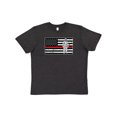 thumbnail image 1 of Inktastic Firefighter Red Line Flag Fireman Youth T-Shirt, 1 of 5