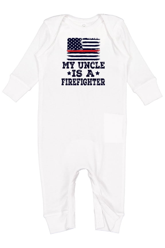 Firefighter Uncle Fireman Nephew Baby Romper Coveralls