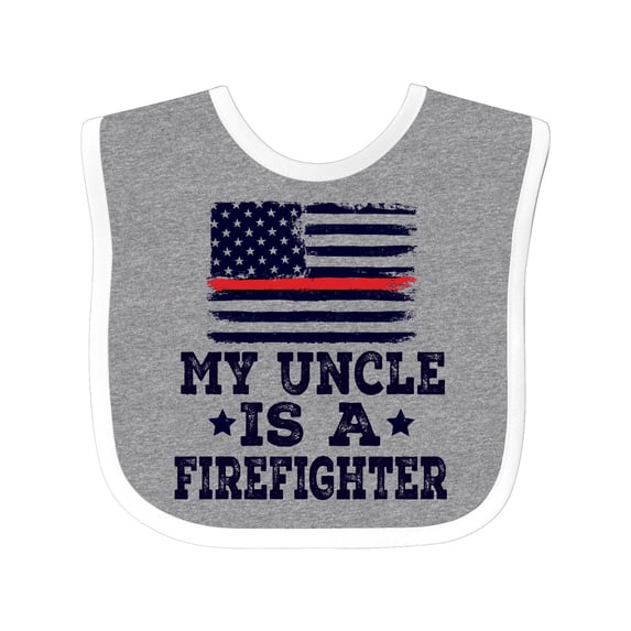 Inktastic Firefighter Uncle Fireman Nephew Boys or Girls Baby Bib