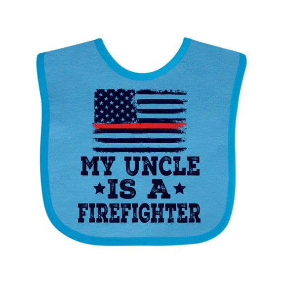 Inktastic Firefighter Uncle Fireman Nephew Boys or Girls Baby Bib