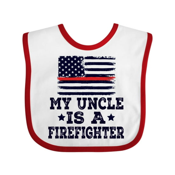 Inktastic Firefighter Uncle Fireman Nephew Boys or Girls Baby Bib