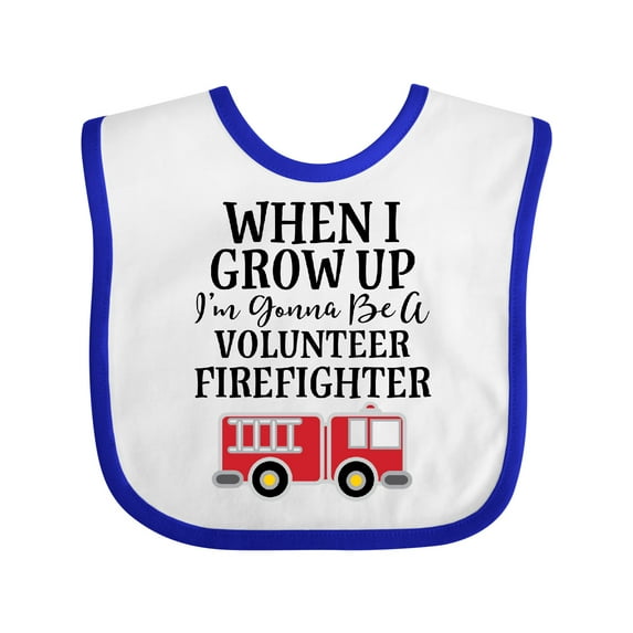 Inktastic Firefighter Volunteer Fireman Boys Baby Bib