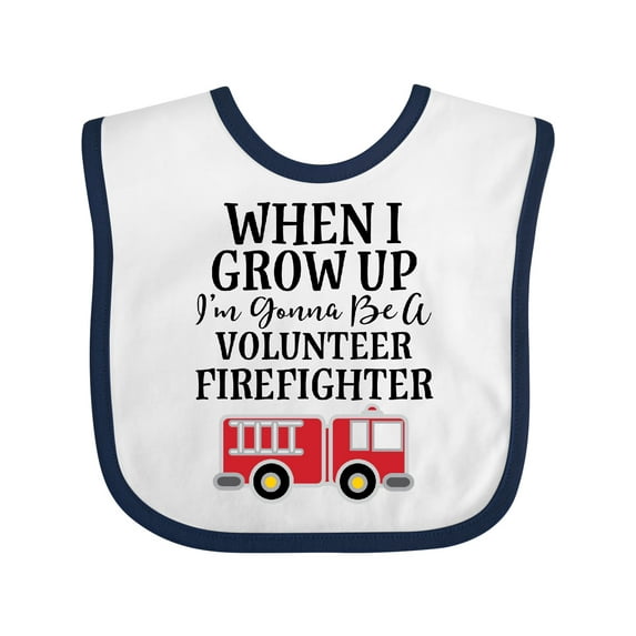 Inktastic Firefighter Volunteer Fireman Boys Baby Bib