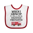 thumbnail image 1 of Inktastic Firefighter Volunteer Fireman Boys Baby Bib, 1 of 4
