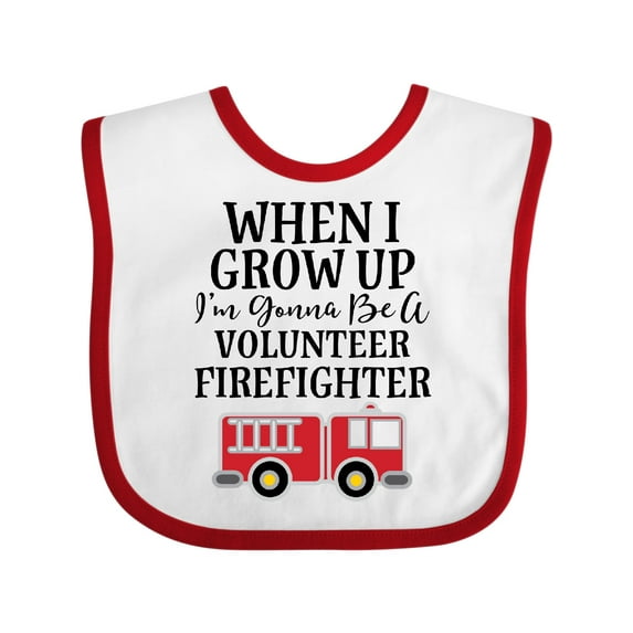 Inktastic Firefighter Volunteer Fireman Boys Baby Bib