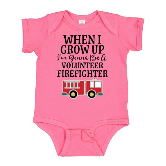 Inktastic Firefighter Volunteer Fireman Boys Baby Bodysuit