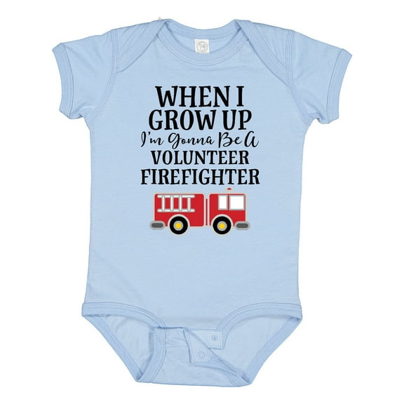 Inktastic Firefighter Volunteer Fireman Boys Baby Bodysuit