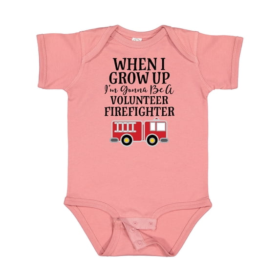Inktastic Firefighter Volunteer Fireman Boys Baby Bodysuit
