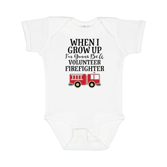 Inktastic Firefighter Volunteer Fireman Boys Baby Bodysuit