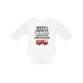 thumbnail image 1 of Inktastic Firefighter Volunteer Fireman Boys Long Sleeve Baby Bodysuit, 1 of 5