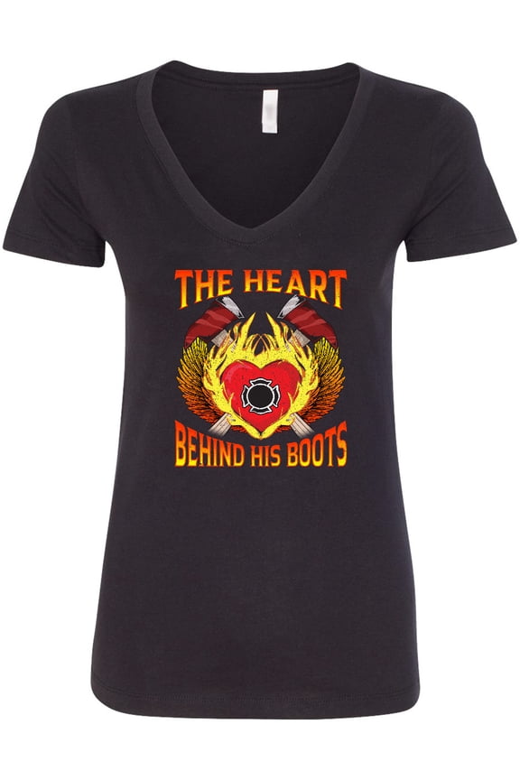 Firefighter Wife Idea Women's V-Neck T-Shirt