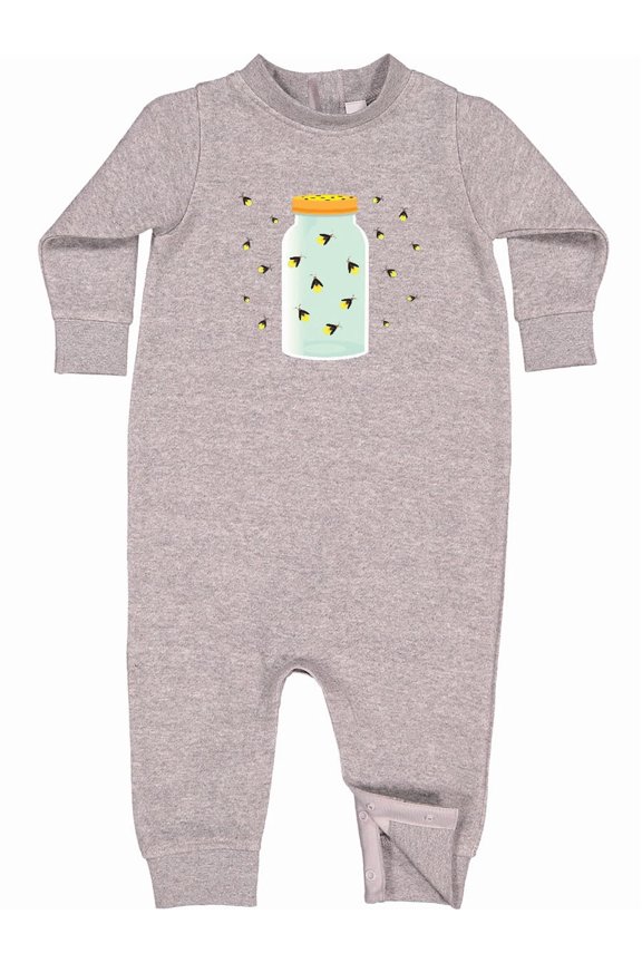 Fireflies Summer Vacation Baby Fleece Romper