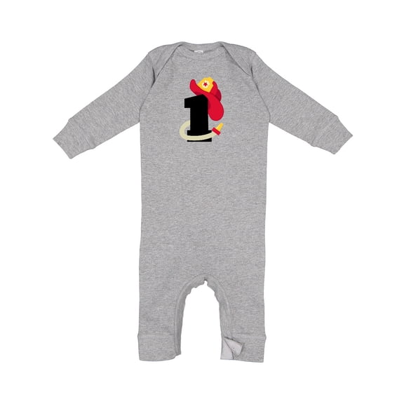 Inktastic Fireman 1st Birthday Baby Romper Coveralls