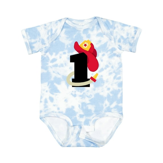 Inktastic Fireman 1st Birthday Boys or Girls Baby Bodysuit
