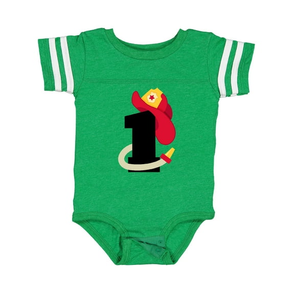 Inktastic Fireman 1st Birthday Boys or Girls Baby Bodysuit