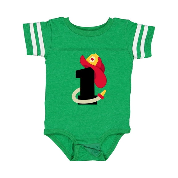 Inktastic Fireman 1st Birthday Boys or Girls Baby Bodysuit