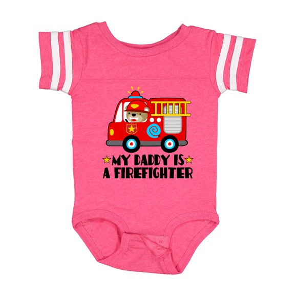 Inktastic Fireman Daddy is a Firefighter Boys or Girls Baby Bodysuit
