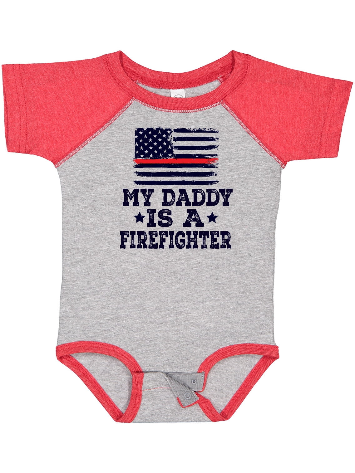 Inktastic Fireman Daddy is a Firefighter Boys or Girls Baby Bodysuit